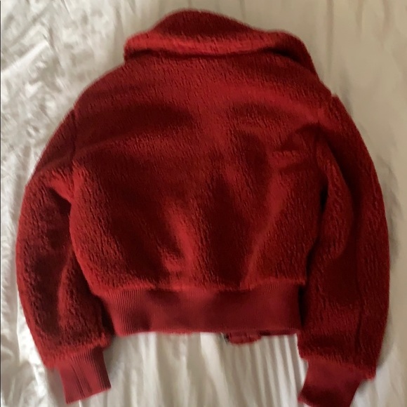 SOLD - Aritzia red teddy bear jacket - Picture 4 of 6